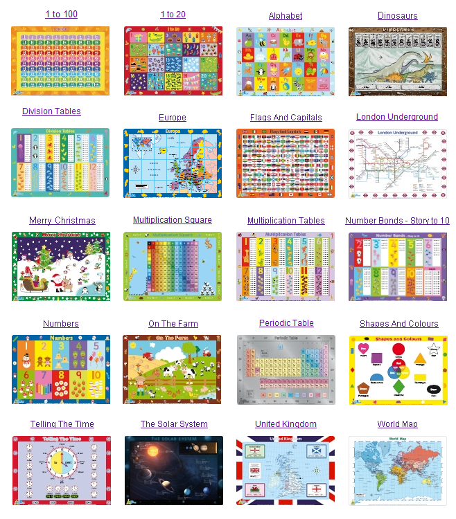 Europe Children's Educational Placemat by Little Wigwam eBay